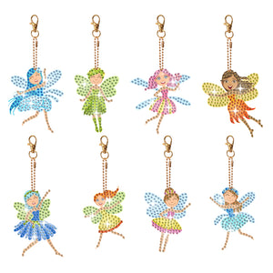 6/8Pcs/Set Animal-Double Side Drill-Diamond Keychain