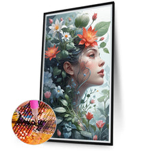 Load image into Gallery viewer, Girl-Full Round Diamond Painting-40x70cm-Large Size
