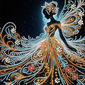 Tinsel Fairy-Partial Special Diamond Painting-30x30cm