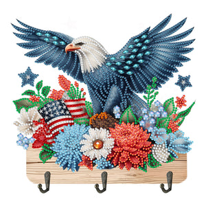 Eagle Flower-Diamond Art Craft Wall Hooks