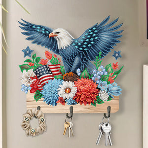 Eagle Flower-Diamond Art Craft Wall Hooks