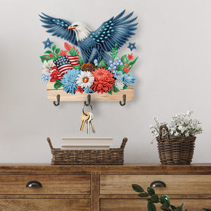 Eagle Flower-Diamond Art Craft Wall Hooks