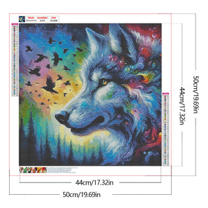 Wolf-Full Round Diamond Painting-50x50cm