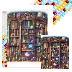 Bookshelf Street-Full Square Diamond Painting-40x50cm