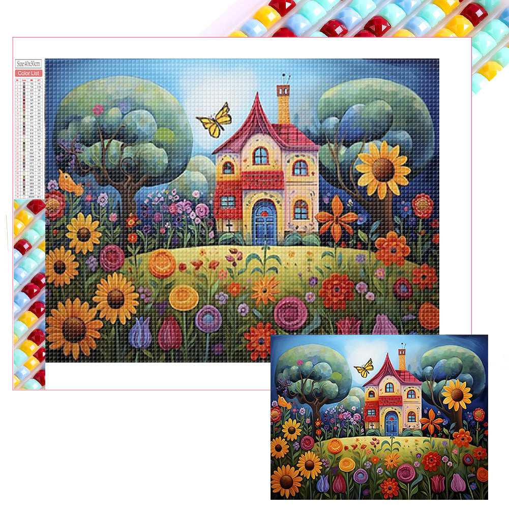 House-Full Square Diamond Painting-40x30cm