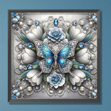 Load image into Gallery viewer, Butterfly Flowers-Full Round Diamond Painting-30x30cm
