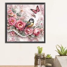 Load image into Gallery viewer, Butterfly Flowers-Full Round Diamond Painting-30x30cm
