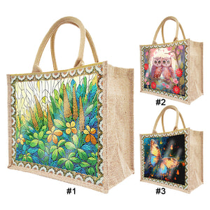 Butterfly Owl-Diamond Painting Shopping Bag(With Two Carvas)