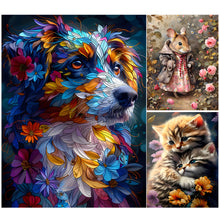 Load image into Gallery viewer, Cat-Full Round Diamond Painting-30x40cm
