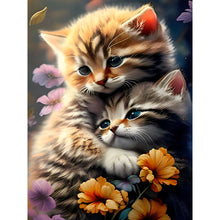 Load image into Gallery viewer, Cat-Full Round Diamond Painting-30x40cm
