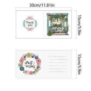 6Pcs/Set Rainbow Garden-Diamond Greeting Cards