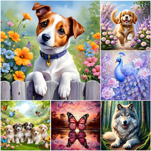 Load image into Gallery viewer, Dog-Full Round Diamond Painting-30x30cm
