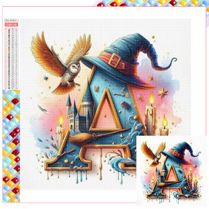 Harry Potter 26 Alphabet-Full Square Diamond Painting-30x30cm