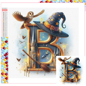 Harry Potter 26 Alphabet-Full Square Diamond Painting-30x30cm