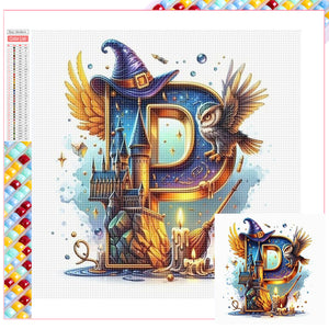 Harry Potter 26 Alphabet-Full Square Diamond Painting-30x30cm