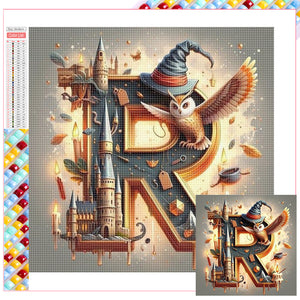 Harry Potter 26 Alphabet-Full Square Diamond Painting-30x30cm