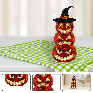 Pumpkin-Single Side Drill-Shaking Head Acrylic Diamond Desktop Ornament