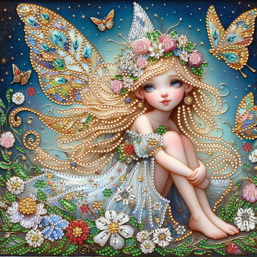 Fantasy Girl-Partial Special Diamond Painting-30x30cm