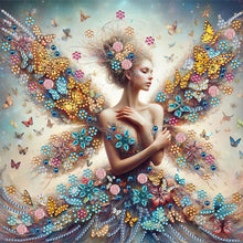 Load image into Gallery viewer, Butterfly Girl-Partial Special Diamond Painting-30x30cm
