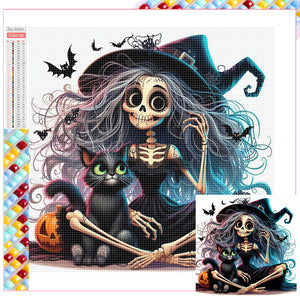 Halloween Witch-Full Square Diamond Painting-30x30cm