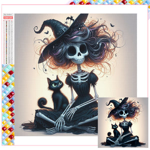 Halloween Witch-Full Square Diamond Painting-30x30cm