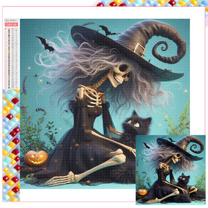 Halloween Witch-Full Square Diamond Painting-30x30cm