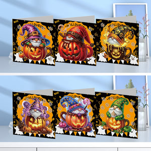 5/6Pcs/Set Halloween-Diamond Greeting Cards