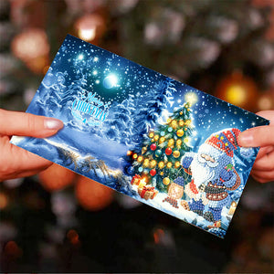 12Pcs/Set Christmas-Diamond Greeting Cards