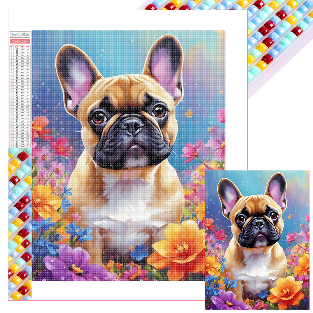 Bulldog-Full Square Diamond Painting-30x40cm