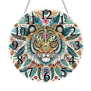 Animal-Wooden Diamond Clock Pendant