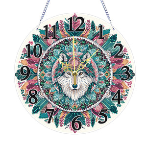 Animal-Wooden Diamond Clock Pendant