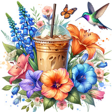 Load image into Gallery viewer, Coffee Flower-Full Round Diamond Painting-40x40cm
