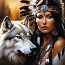 Load image into Gallery viewer, Wolf  Beauty-Full Round Diamond Painting-40x40cm
