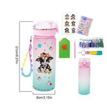 Load image into Gallery viewer, 470ml Flower Animal-DIY Diamond Painting Cup Kit Diamond Decorate Water Bottle Art
