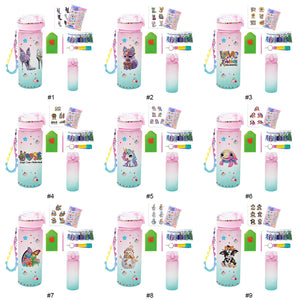 470ml Flower Animal-DIY Diamond Painting Cup Kit Diamond Decorate Water Bottle Art