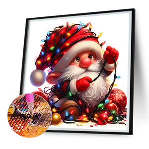 Christmas Gnome-Full Round Diamond Painting-30x30cm