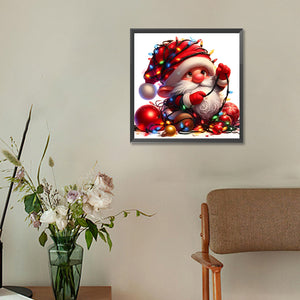 Christmas Gnome-Full Round Diamond Painting-30x30cm