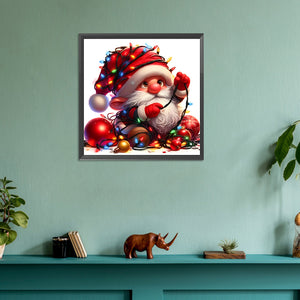 Christmas Gnome-Full Round Diamond Painting-30x30cm