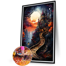 Load image into Gallery viewer, Night Castle-Full Round Diamond Painting-40x60cm-Large Size
