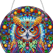 Load image into Gallery viewer, Cat Owl-Single Side Drill-Acrylic Diamond Pendant
