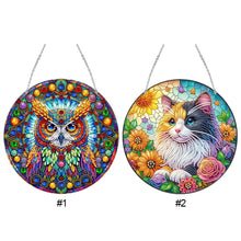 Load image into Gallery viewer, Cat Owl-Single Side Drill-Acrylic Diamond Pendant
