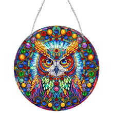 Load image into Gallery viewer, Cat Owl-Single Side Drill-Acrylic Diamond Pendant
