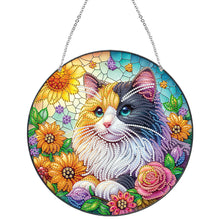 Load image into Gallery viewer, Cat Owl-Single Side Drill-Acrylic Diamond Pendant
