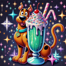 Load image into Gallery viewer, Scooby-Doo and Ice Cream-Full Round Diamond Painting-30x30cm
