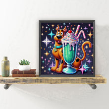 Load image into Gallery viewer, Scooby-Doo and Ice Cream-Full Round Diamond Painting-30x30cm
