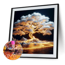 Load image into Gallery viewer, Golden Tree-Full Round Diamond Painting-30x30cm
