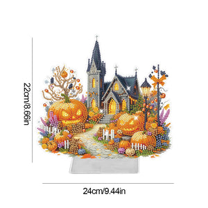 Halloween Pumpkin-Single Side Drill- Acrylic Diamond Desktop Ornament