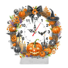 Load image into Gallery viewer, Halloween Angle-Wooden Diamond Clock Pendant
