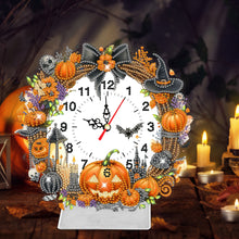 Load image into Gallery viewer, Halloween Angle-Wooden Diamond Clock Pendant
