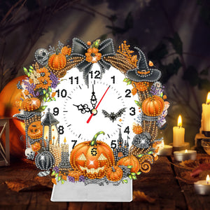 Halloween Angle-Wooden Diamond Clock Pendant